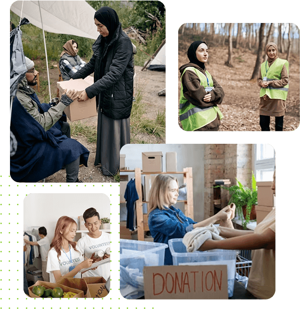 Our NGO community work collage